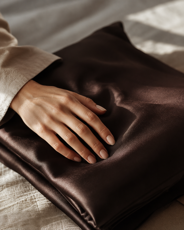 Silk pillowcase texture detail