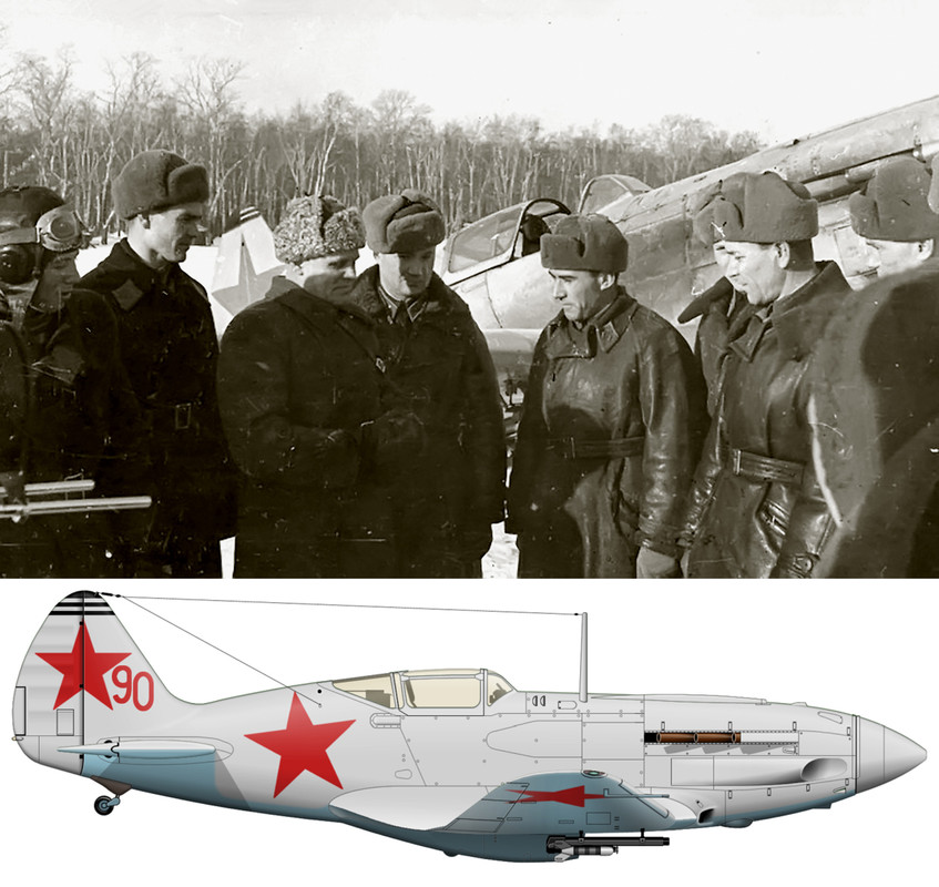 Mikoyan-Gurevich-MiG-3-12GvIAP-Red-90-at-Vnukovo-1942-01
