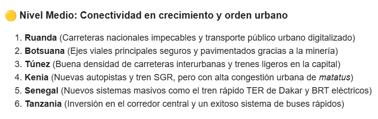 Análisis de la infraestructura vial y del transporte público en - Foro África