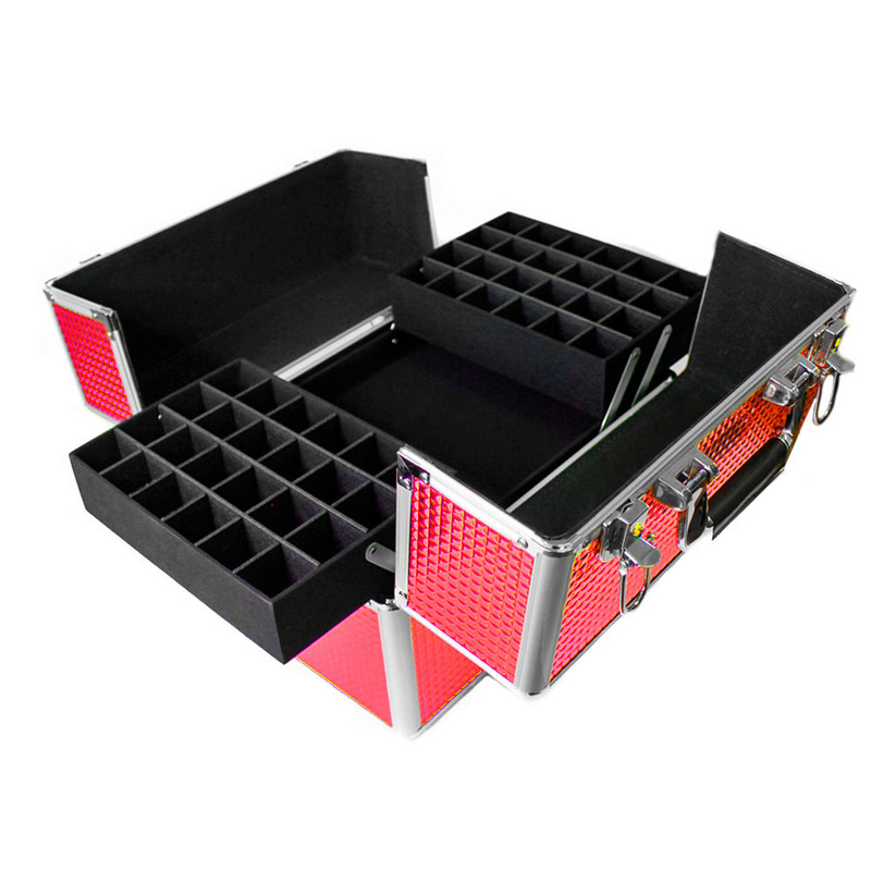 Ripley - MALETA MAQUILLAJE GRANDE MANO/ MANICURE ROJO CUBO