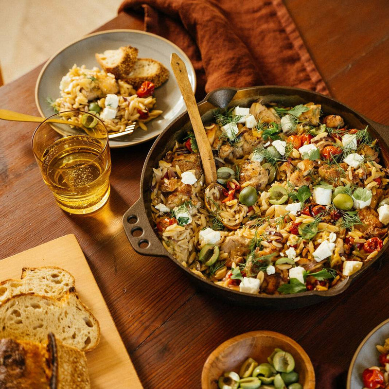 A Smithey skillet with perfectly baked cornbread inside.