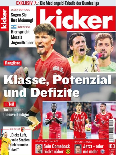 Cover: Kicker Sportmagazin No 103 vom 22  Dezember 2022