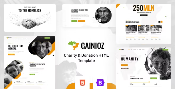 Gainioz – Charity & Donation HTML Template