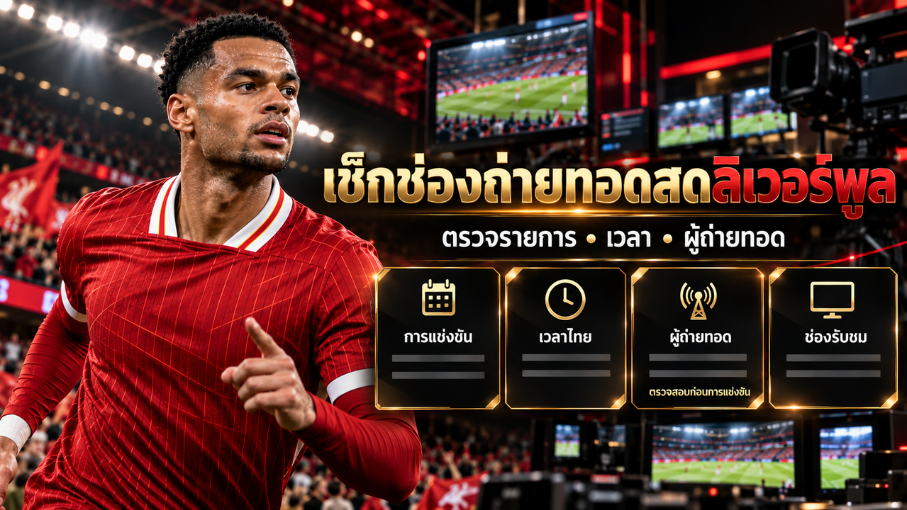เช็กช่องถ่ายทอดสดลิเวอร์พูลก่อนรับชม