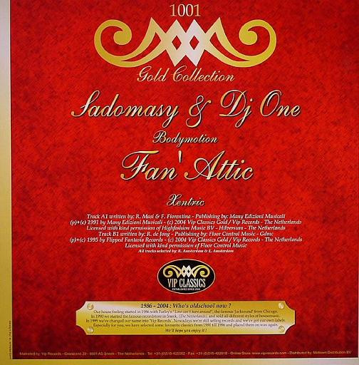 03/11/2023 - Sadomasy & DJ One  Fan'Attic – Bodymotion  Xentric (Vinil, 12, 45 RPM)(VIP Classics – VIP CLASSICS GOLD 1001)  2004 R-323861-1114057149