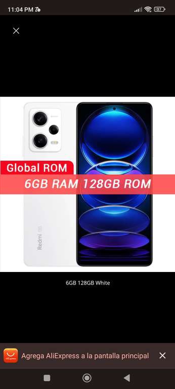 Xiaomi redmi note 12 pro vercion global 5g (según la página) me parece buen precio