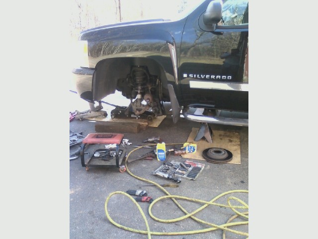 Ball joint job Silverado 2