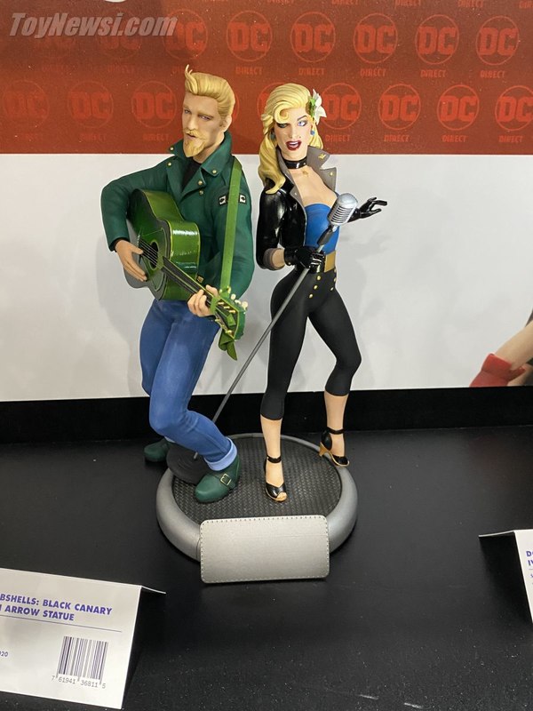 dc bombshells black canary statue