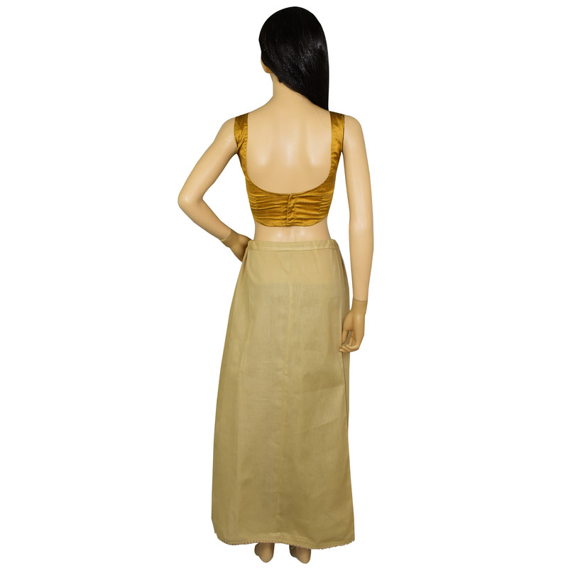 Indian Inskirt Saree Petticoats Underskirt Lining for Sari Pure Cotton  Petticoat Women Solid Skirt Sari Cotton Readymade 