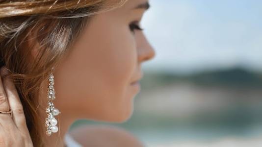 A girl showcasing her earring
