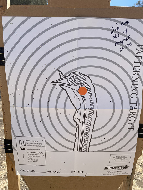 12 ga NEF 410 adapter 25 yards