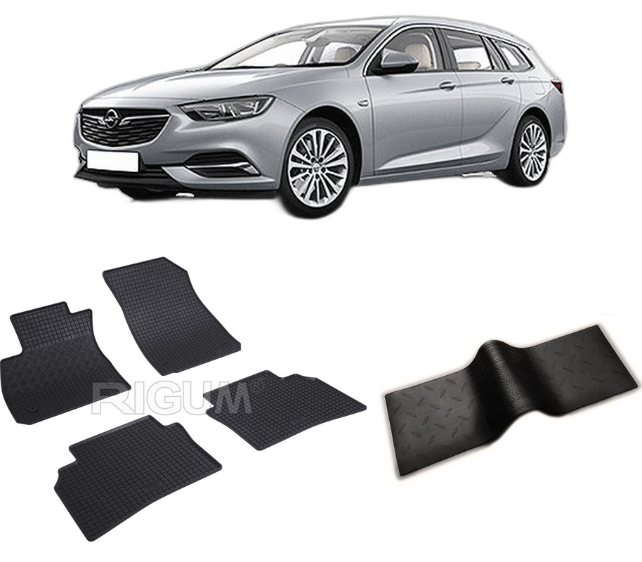 Set covorase auto OPEL INSIGNIA B din 07.2017-PREZENT, cu covoras tunel median, CAROSERIE COMBI, Presuri cauciuc 100%, compatibil cu autoturismul OPEL INSIGNIA B, Rigum