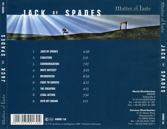 Matter Of Taste - Jack Of Spades (1998) Lossless