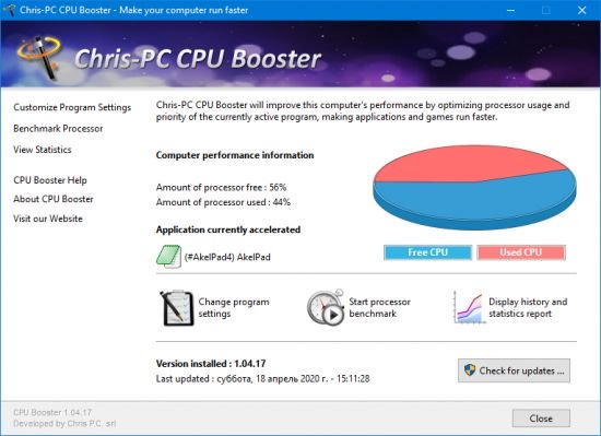 Chris-PC CPU Booster 2.03.09