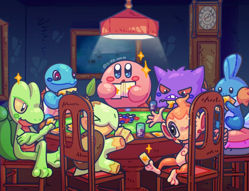 kirby-gengar-squirtle-mudkip-treecko-and