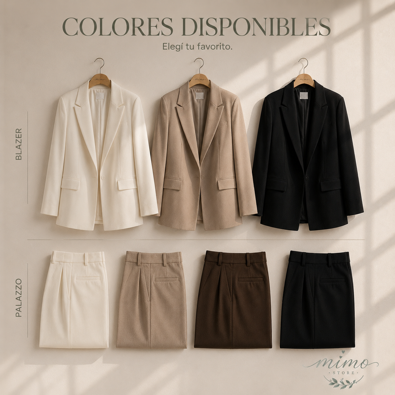 Combo blazer palazzo MIMO cierre