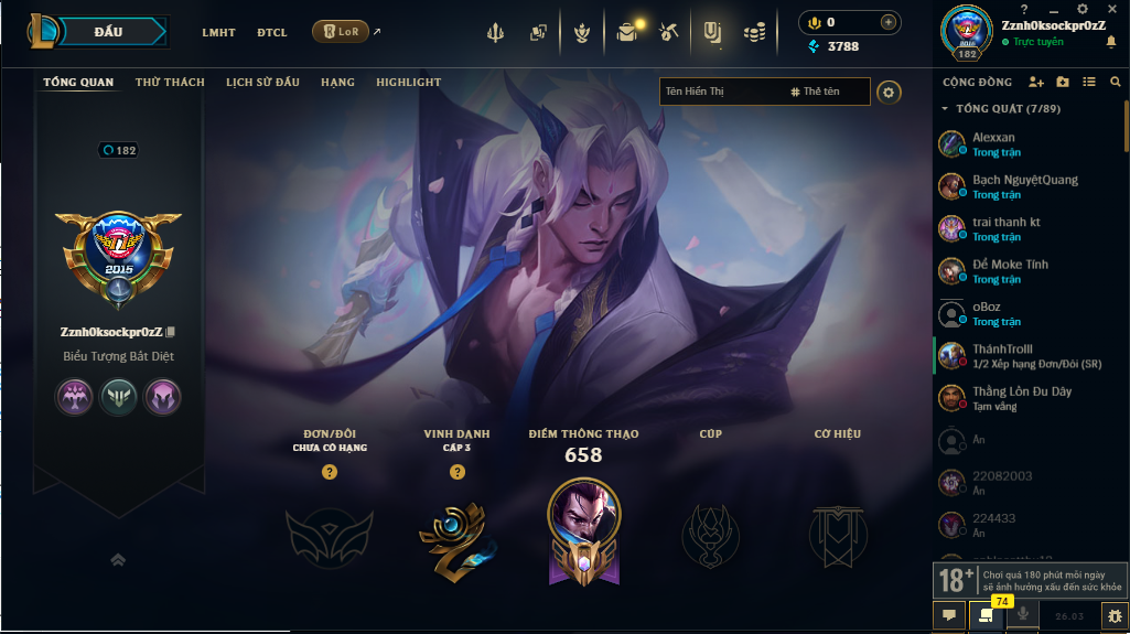 Acc LMHT # - Không Khung