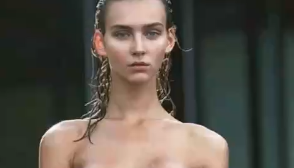 Rachel Cook A Hot, Girl Sitting Fully Nude, Displaying Her Breasts With Stuff Dripping/coming From Her Mouth.