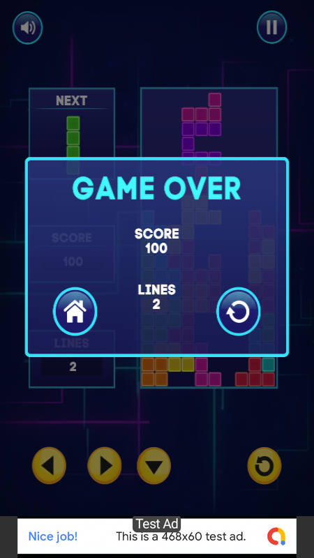 Cyber Block Drop - Puzzle Game Android Studio Project with AdMob Ads + Ready to Publish