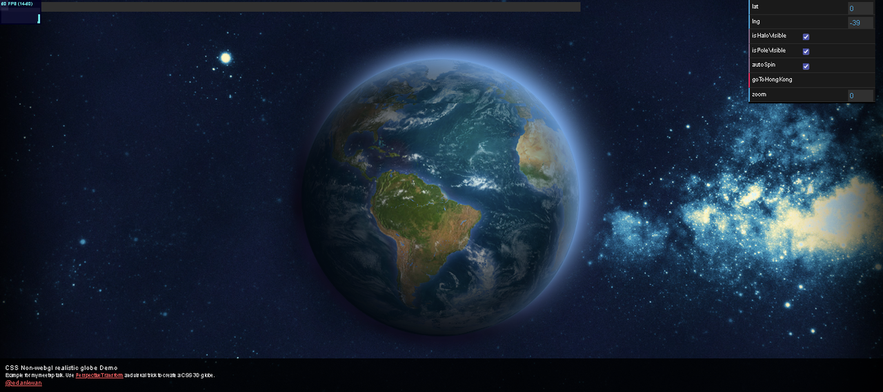 3D Realistic Globe Render