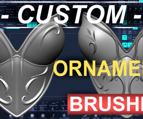 56 Custom ORNAMENTAL Curve Brushes