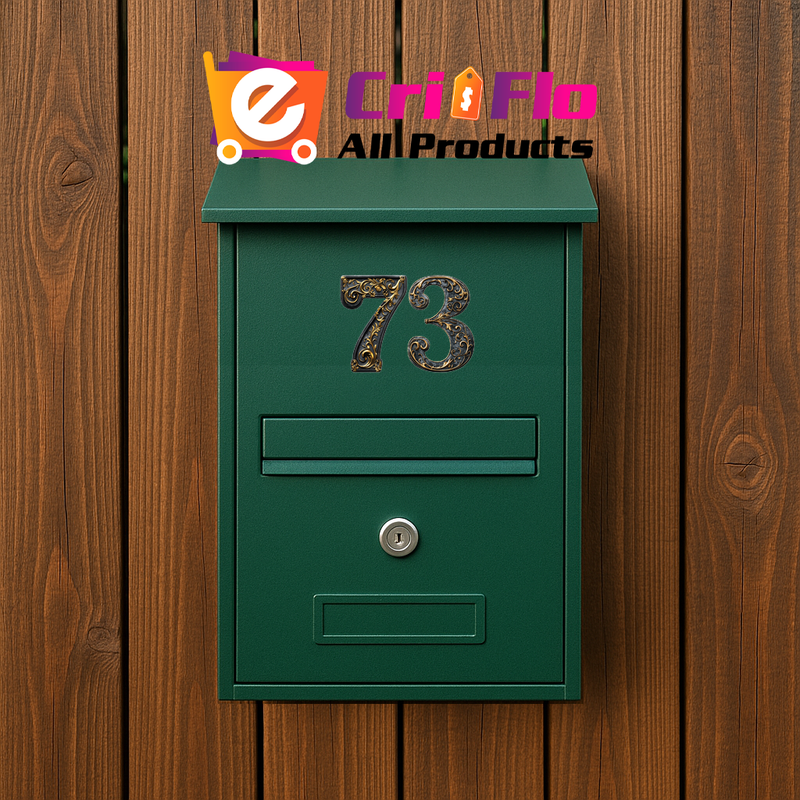 Numar cifra 73, Pentru casa, Efect 3D, Numere de usa, cutie postala, apartament, hotel, birou, camera, curte, cafenea, Autoadeziv, Cri-Flo, Culoare Negru, Inaltime 8 cm