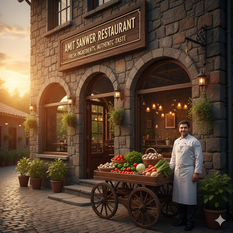 Amit Sanwer Restaurant Fresh Ingredients
