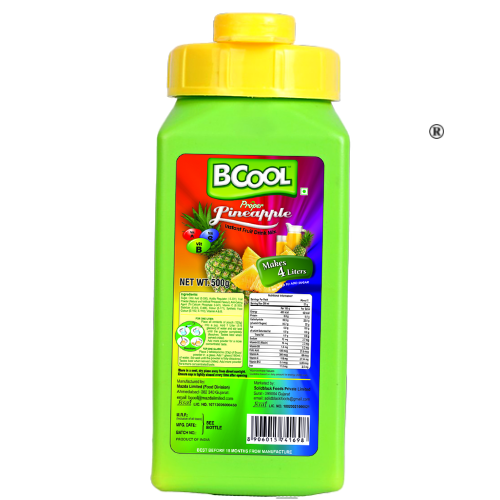 Bcool Pineapple Instant Drink Mix, Immunitybooster Energy Drink Mix For All Age Groups, pack Of 500g
