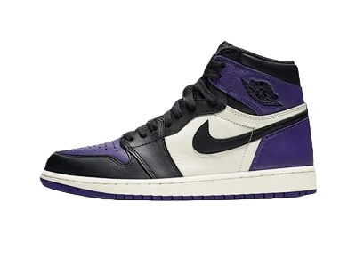 Air Jordan 1 High Black Purple Toes