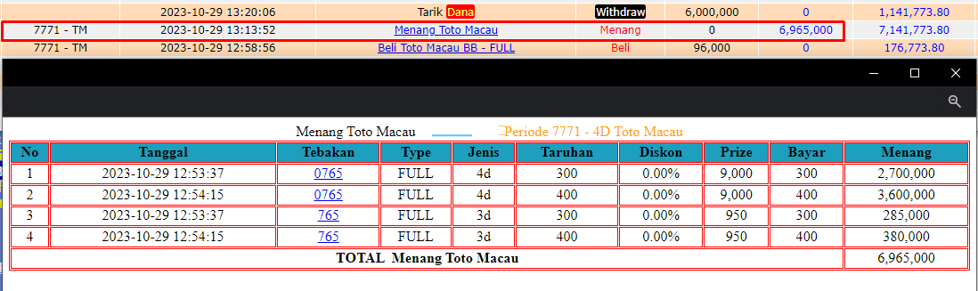 Bukti JP slot hari ini