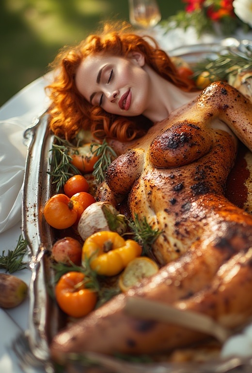 Garden wedding wom served Redhair 0 17