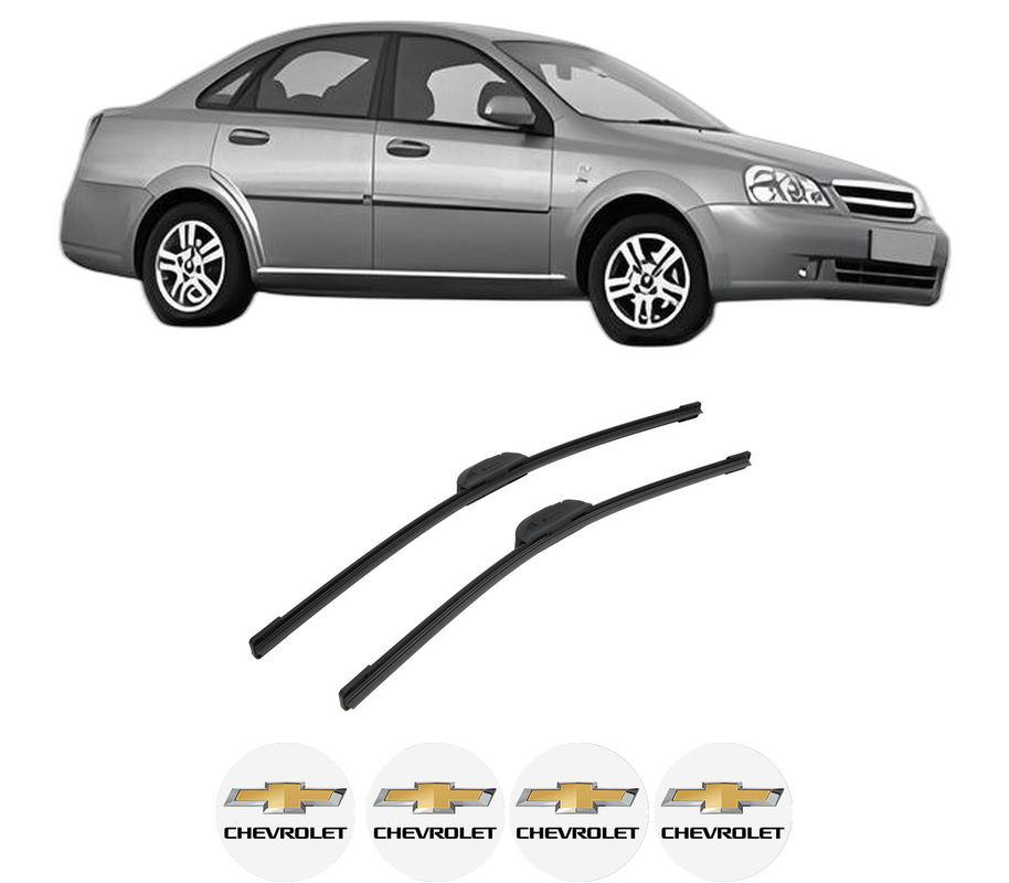 Set stergatoare auto CHEVROLET NUBIRA Saloon din 2005-2011, pentru parbriz auto, 2 bucati, Bosch Aerotwin Retrofit, din cauciuc siliconat rezistent, 4 Stickere Auto CHEVROLET