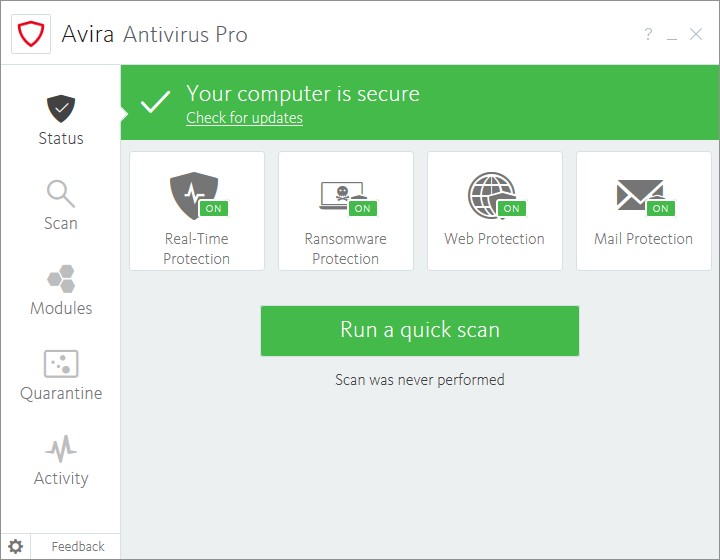 Avira Antivirus Pro 2020 v15.0.2006.1902 + License File