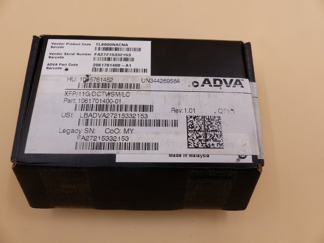 ADVA 1061701400-01 XFP 11G DCTV SM LC TRANSCEIVER 2061701400-A1