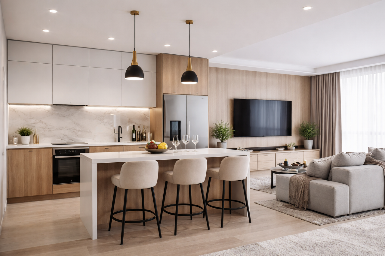 Что такое барная стойка в кухне и где она уместна