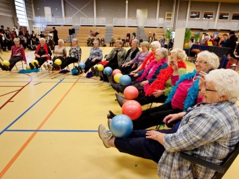 Elderly smiling