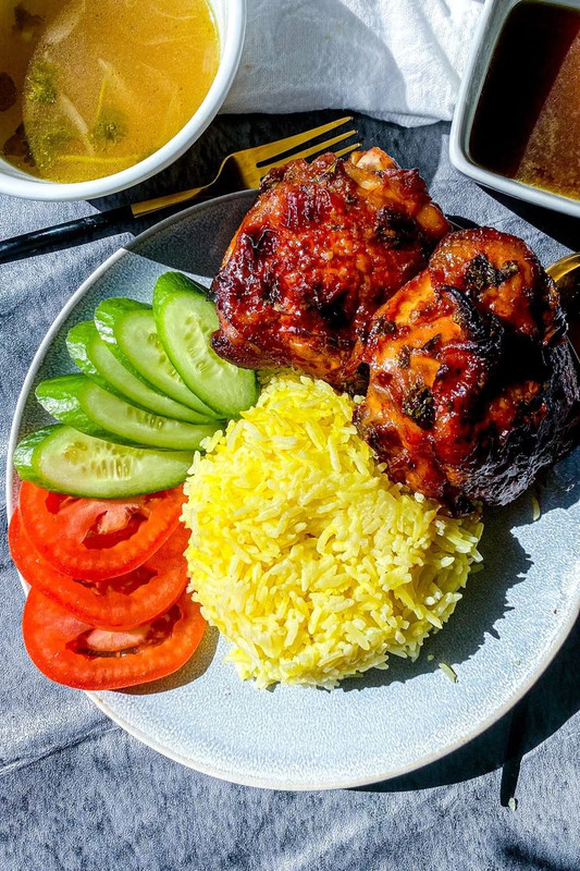 Malaysian Malay Style Chicken Rice (Nasi Ayam)