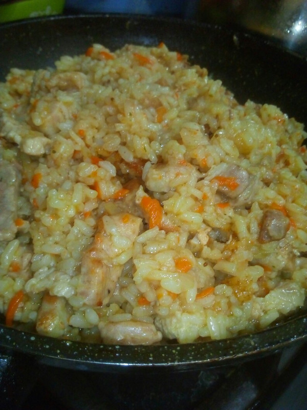 Плов С Курицей На Сковороде Фото