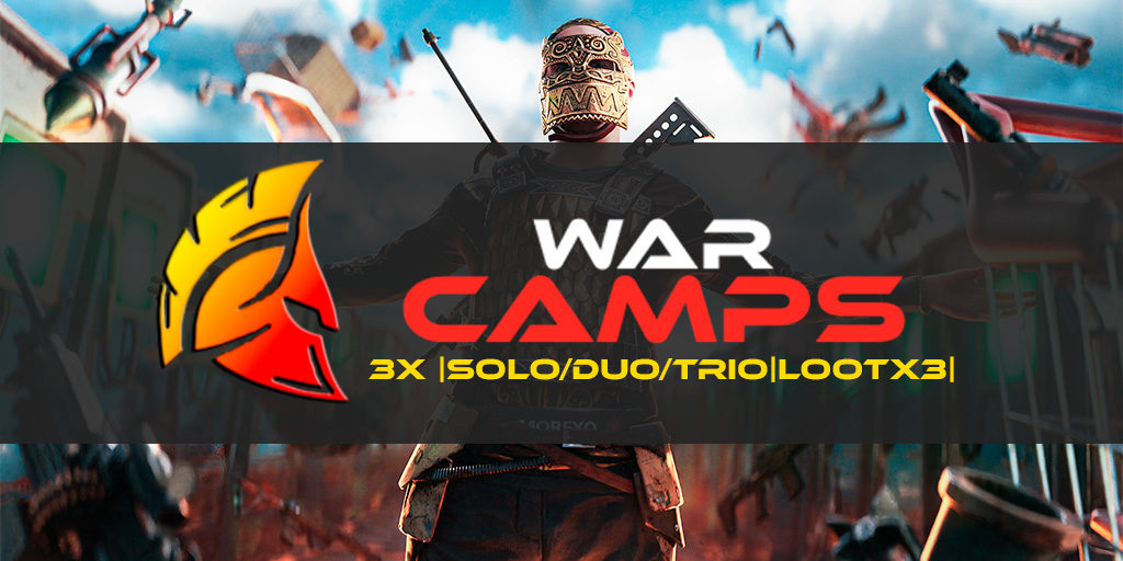 Баннер сервера WARCAMPS.GG EU 3X |Solo/Duo/Trio|LootX3| JUST WIPED