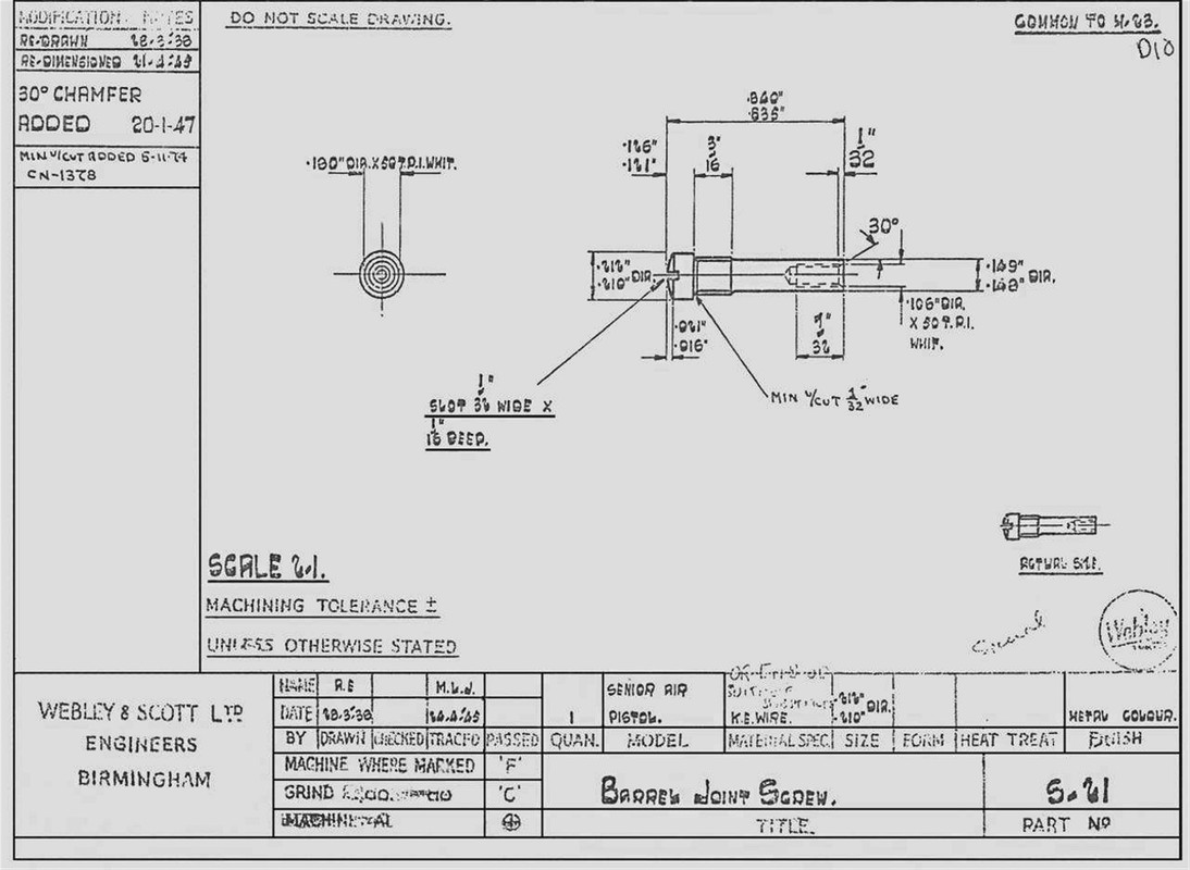 S21 - Barrel Joint Screw