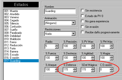 [XP] Stat-based Defense (con opción de estado oculto) Guarding