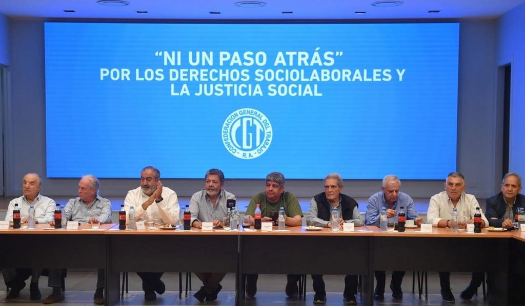 Dirigentes de la Confederación General del Trabajo (CGT) de Argentina