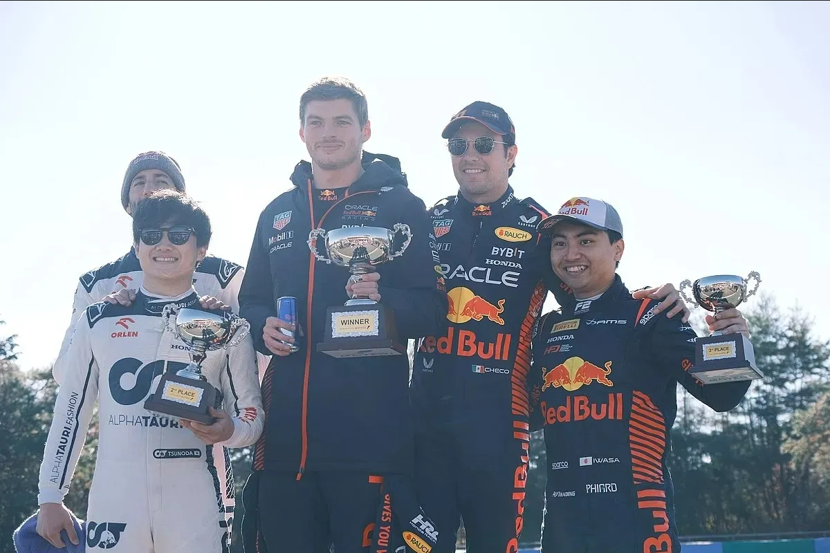 Checo Pérez rescata a Verstappen y Red Bull en la Honda Racing Kart Cup
