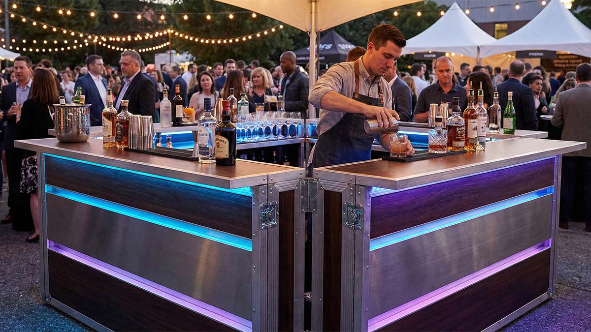 Мобильная барная стойка: профессиональное решение, которое собирается за 10 минут