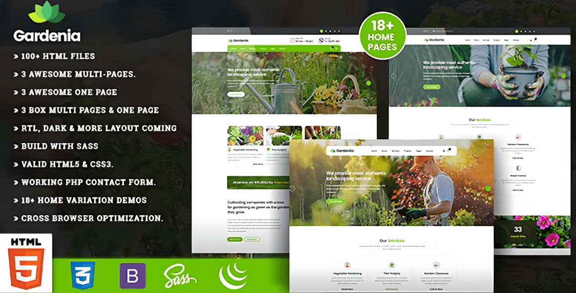 Gardenia – Landscaping Gardening Template HTML