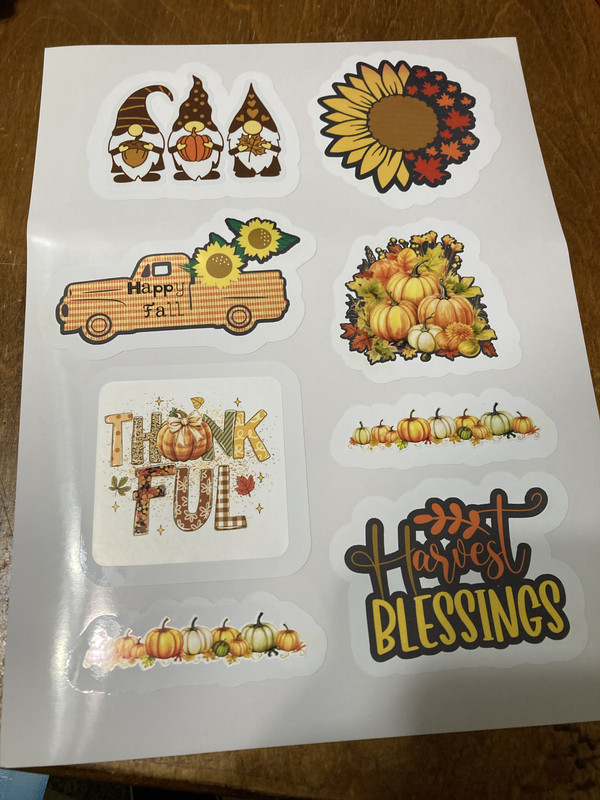 handcrafted autumn window clings  set