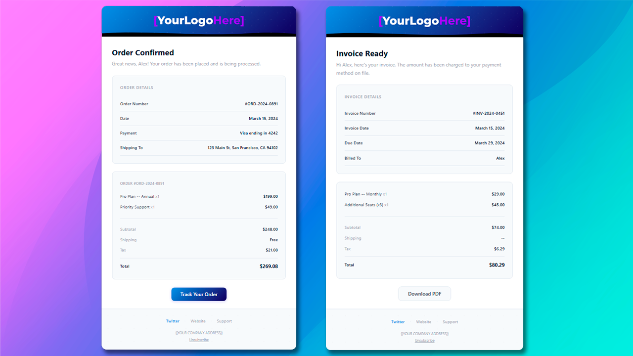 20+ Premium Email Templates 1
