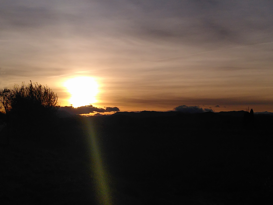 Coucher de soleil doré