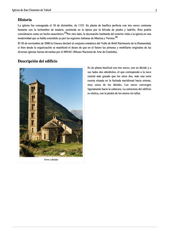 Page 2 - Iglesia de San Clemente de Tahull