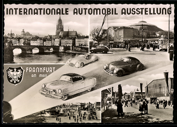 AK Frankfurt am Main Int Automobil Ausstellung 1953 Ortsansicht Autos Messegelaende